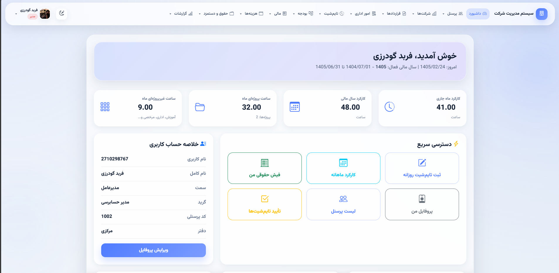 سایت مدیرت موسسه حسابرسی